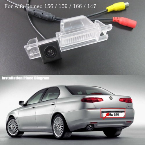Car Rear View Camera FOR Alfa Romeo 166 / HD Back Up Reverse Camera / License Plate Lamp Plug &amp; Play / Parking Camera