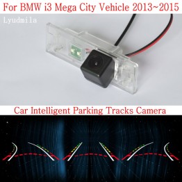 Car Intelligent Parking Tracks Camera FOR BMW i3 Mega City Vehicle HD CCD Night Vision Back up Reverse Camera Rear View Camera