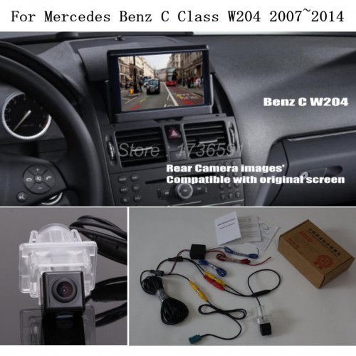 Car Rear View Camera For Mercedes Benz MB C Class W204 2007~2014 - Back Up Reverse Camera RCA &amp; Original Screen Compatible
